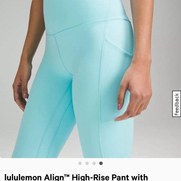 SOLD Lululemon Align pants 25” with pockets size 6 - Picture 4 of 5